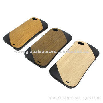 Wooden Collection Cases for iPhone, Soft TPU and Durable PU LeatherNew